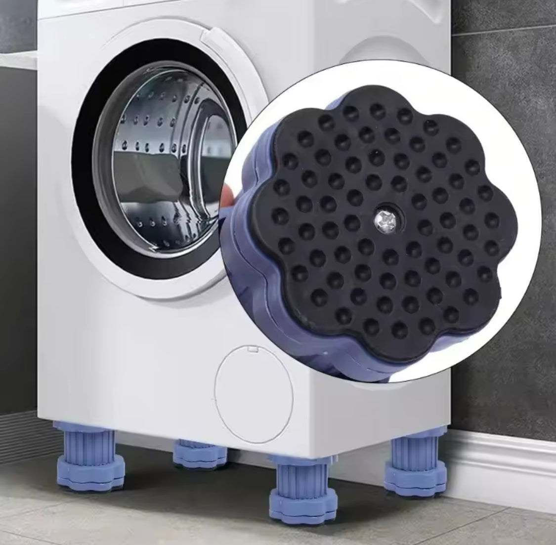 Pack Of 4 Anti Vibration Washing Machine Pads, Adjustable Height Anti Shock Foot Pad, Anti Slip Furniture Foot Pad Pack Of 4 Anti Vibration Washing Machine Pads, Adjustable Height Anti Shock Foot Pad, Anti Slip Furniture Foot Pad